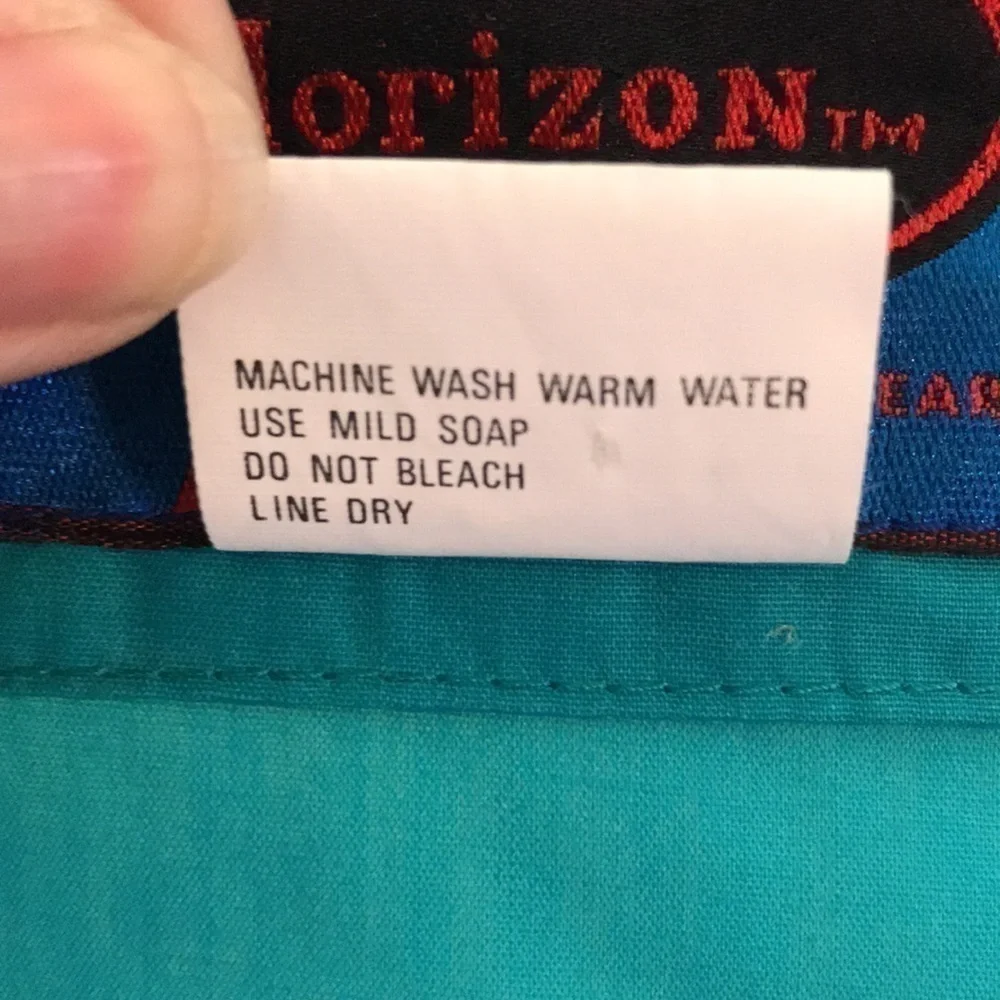 HORIZON Vintage Outerwear Reversible Turquoise Cream Black Puffer Ski Jacket—Lrg - Picture 6 of 16